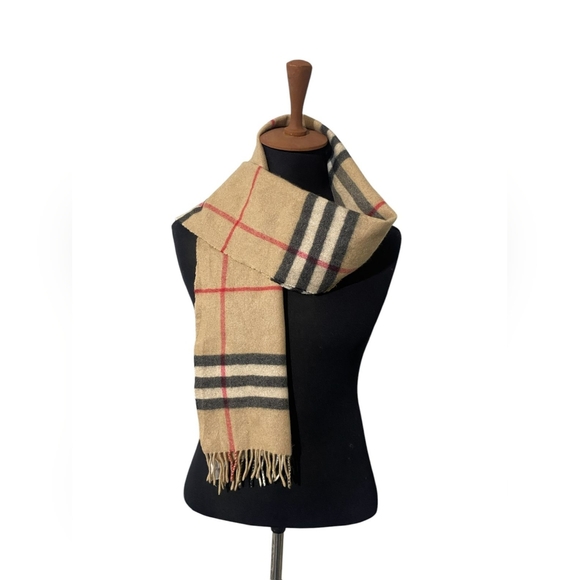 BURBERRY Check Cashmere Mens/Womens Scarf - Picture 1 of 5
